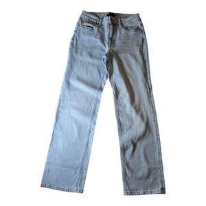 Womens Edgely Light Blue High Rise Relaxed Sparkle Jeans